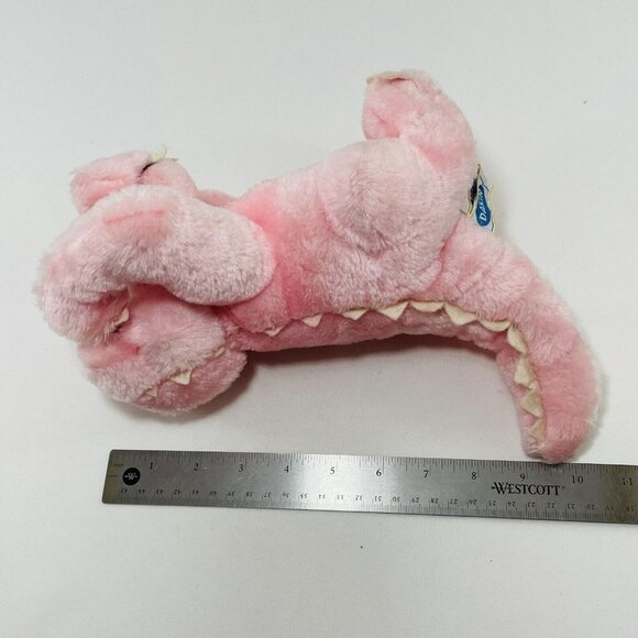 Vintage Dakin Pink Alligator Plush 10" Toy Peekaboo Bulging Eyes Hide Seek Shy - Picture 7 of 11